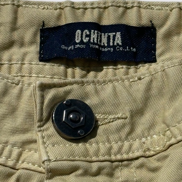 OCHENTA Men Loose Fit Cargo Shorts Pockets Utility Military Casual Khaki Tan 32 - Picture 6 of 9